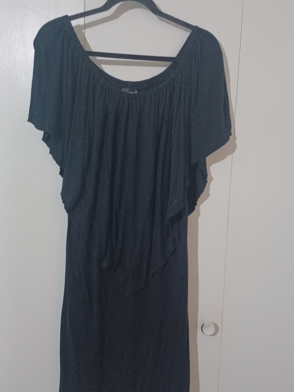 Black Women's Flutter Sleeve Dress